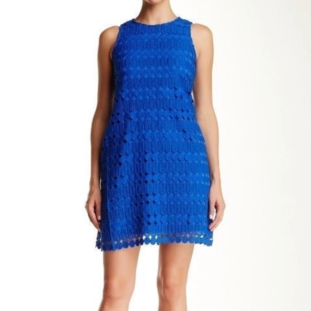 julia jordan geo lace shift dress
